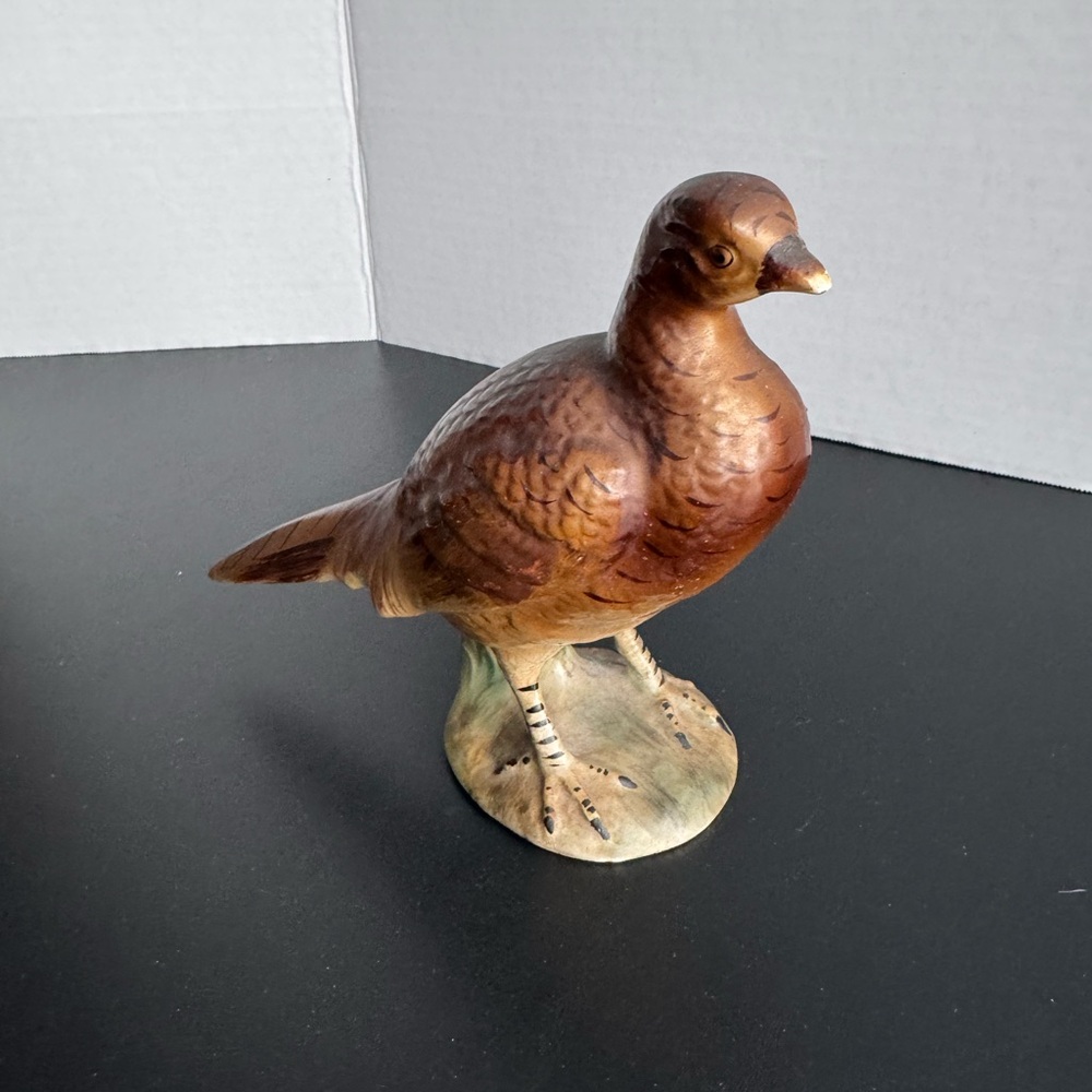 Brown Ceramic Pheasant Figurine